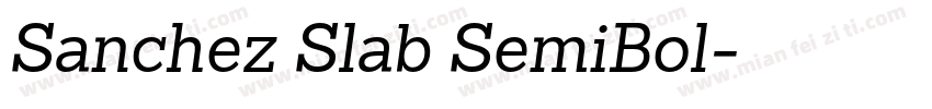 Sanchez Slab SemiBol字体转换